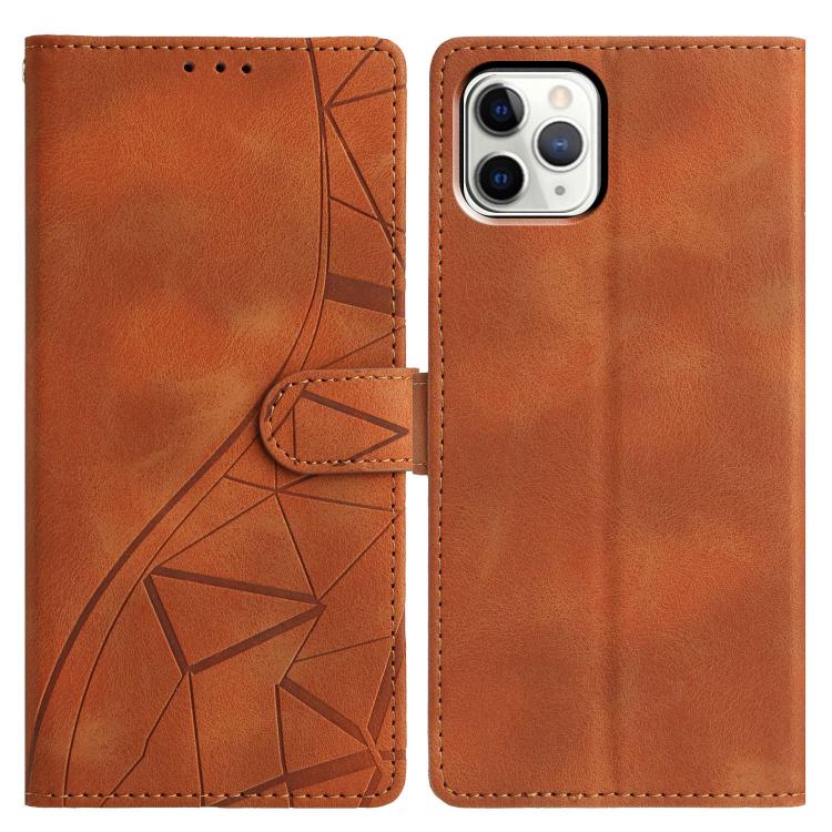 Custodia per telefono in pelle con triangoli in rilievo, For iPhone 12 Pro Max, For iPhone 11 Pro Max, For iPhone 11, For iPhone 11 Pro