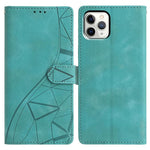Custodia per telefono in pelle con triangoli in rilievo, For iPhone 12 Pro Max, For iPhone 11 Pro Max, For iPhone 11, For iPhone 11 Pro