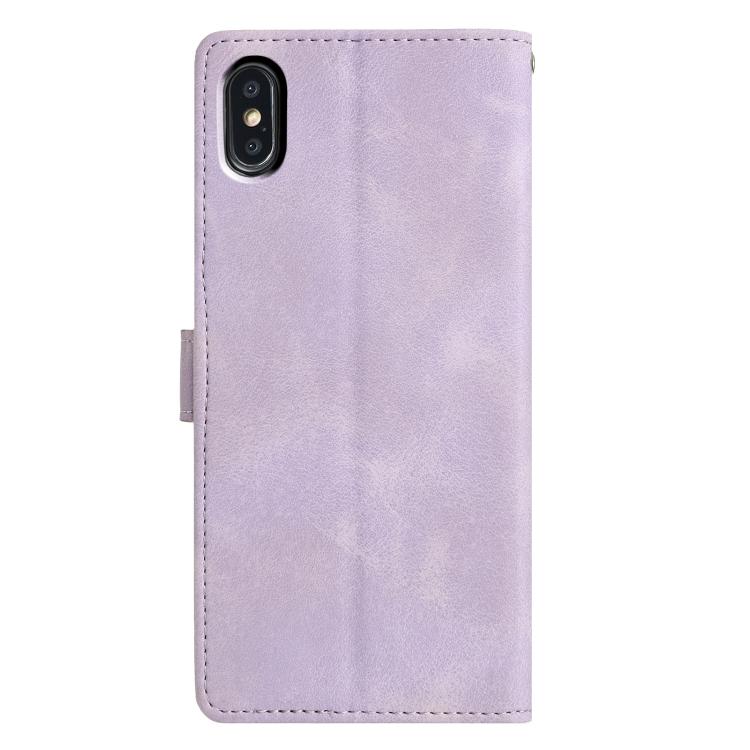 Custodia per telefono in pelle con triangoli in rilievo, For iPhone X / XS, For iPhone XR, For iPhone XS Max, For iPhone 7 Plus / 8 Plus