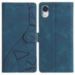 Custodia per telefono in pelle con triangoli in rilievo, For iPhone X / XS, For iPhone XR, For iPhone XS Max, For iPhone 7 Plus / 8 Plus