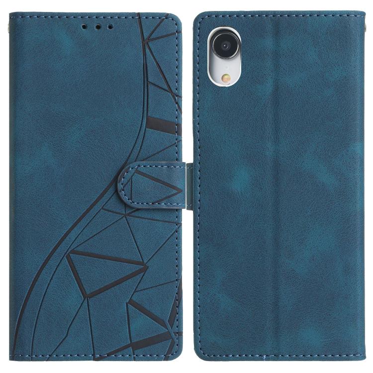 Custodia per telefono in pelle con triangoli in rilievo, For iPhone X / XS, For iPhone XR, For iPhone XS Max, For iPhone 7 Plus / 8 Plus