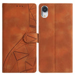 Custodia per telefono in pelle con triangoli in rilievo, For iPhone X / XS, For iPhone XR, For iPhone XS Max, For iPhone 7 Plus / 8 Plus