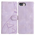 Custodia per telefono in pelle con triangoli in rilievo, For iPhone X / XS, For iPhone XR, For iPhone XS Max, For iPhone 7 Plus / 8 Plus