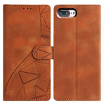 Custodia per telefono in pelle con triangoli in rilievo, For iPhone X / XS, For iPhone XR, For iPhone XS Max, For iPhone 7 Plus / 8 Plus