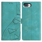 Custodia per telefono in pelle con triangoli in rilievo, For iPhone X / XS, For iPhone XR, For iPhone XS Max, For iPhone 7 Plus / 8 Plus