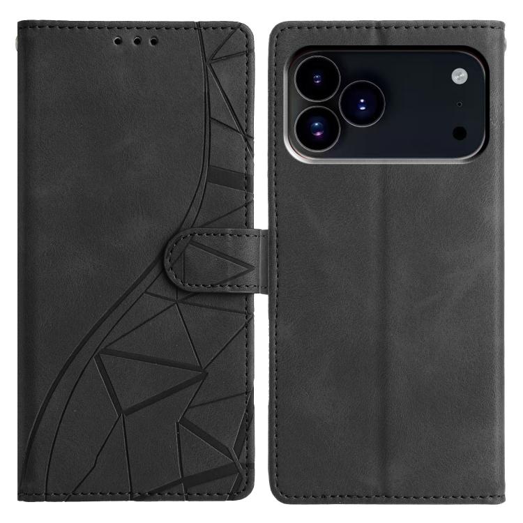 Custodia per telefono in pelle con triangoli in rilievo, For iPhone 18 Pro, For iPhone 18 Pro Max, For iPhone 17 Pro Max, For iPhone 17 Pro