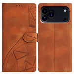 Custodia per telefono in pelle con triangoli in rilievo, For iPhone 18 Pro, For iPhone 18 Pro Max, For iPhone 17 Pro Max, For iPhone 17 Pro