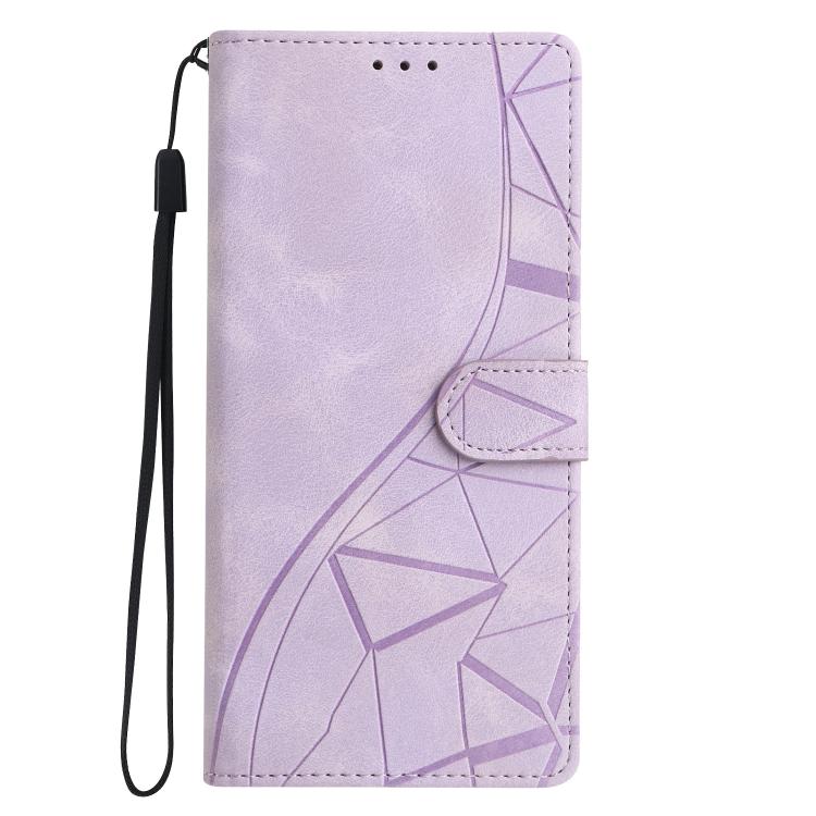 Custodia per telefono in pelle con triangoli in rilievo, For iPhone 17, For iPhone Air, For iPhone 17e / 16e, For iPhone 16 Pro Max