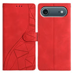 Custodia per telefono in pelle con triangoli in rilievo, For iPhone 17, For iPhone Air, For iPhone 17e / 16e, For iPhone 16 Pro Max