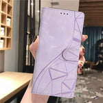 Custodia per telefono in pelle con triangoli in rilievo, For iPhone 18 Pro, For iPhone 18 Pro Max, For iPhone 17 Pro Max, For iPhone 17 Pro
