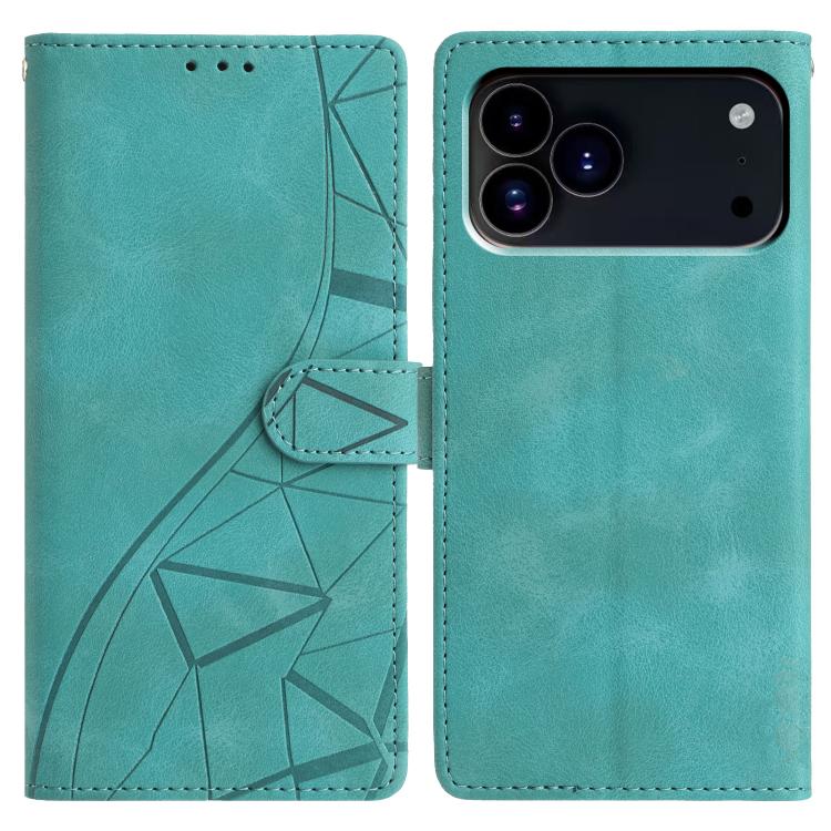 Custodia per telefono in pelle con triangoli in rilievo, For iPhone 18 Pro, For iPhone 18 Pro Max, For iPhone 17 Pro Max, For iPhone 17 Pro