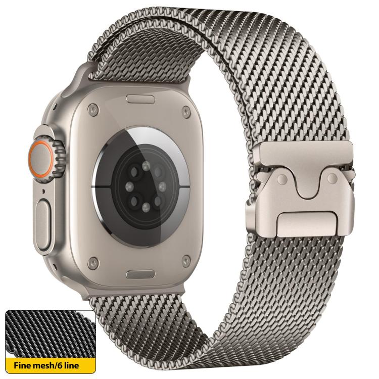 Cinturino per orologio xDfind con fibbia a ombrello in maglia milanese fine in acciaio inossidabile, For Apple Watch 46mm / 49mm / 45mm / 44mm Fine Mesh, For Apple Watch 42mm / 41mm / 40mm / 38mm Fine Mesh