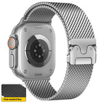 Cinturino per orologio xDfind con fibbia a ombrello in maglia milanese fine in acciaio inossidabile, For Apple Watch 46mm / 49mm / 45mm / 44mm Fine Mesh, For Apple Watch 42mm / 41mm / 40mm / 38mm Fine Mesh
