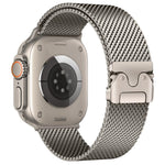 Cinturino per orologio xDfind con fibbia a ombrello in maglia milanese fine in acciaio inossidabile, For Apple Watch 46mm / 49mm / 45mm / 44mm Fine Mesh, For Apple Watch 42mm / 41mm / 40mm / 38mm Fine Mesh