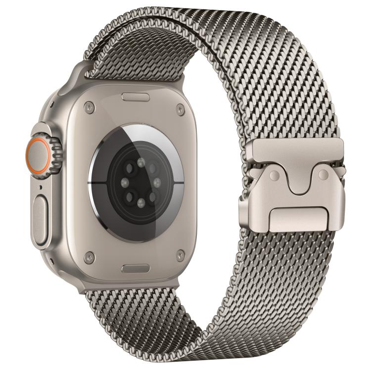 Cinturino per orologio xDfind con fibbia a ombrello in maglia milanese fine in acciaio inossidabile, For Apple Watch 46mm / 49mm / 45mm / 44mm Fine Mesh, For Apple Watch 42mm / 41mm / 40mm / 38mm Fine Mesh