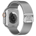 Cinturino per orologio xDfind con fibbia a ombrello in maglia milanese fine in acciaio inossidabile, For Apple Watch 46mm / 49mm / 45mm / 44mm Fine Mesh, For Apple Watch 42mm / 41mm / 40mm / 38mm Fine Mesh
