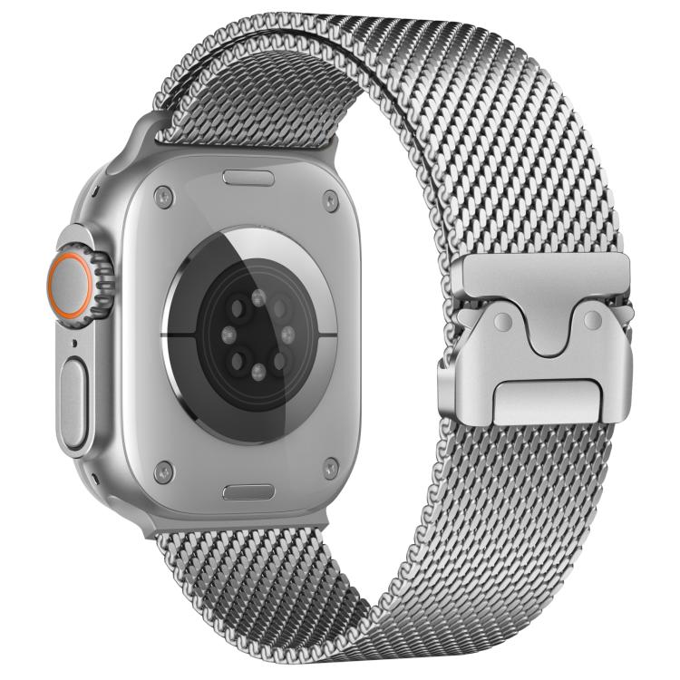 Cinturino per orologio xDfind con fibbia a ombrello in maglia milanese fine in acciaio inossidabile, For Apple Watch 46mm / 49mm / 45mm / 44mm Fine Mesh, For Apple Watch 42mm / 41mm / 40mm / 38mm Fine Mesh