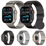 Cinturino per orologio xDfind con fibbia a ombrello in maglia milanese fine in acciaio inossidabile, For Apple Watch 46mm / 49mm / 45mm / 44mm Fine Mesh, For Apple Watch 42mm / 41mm / 40mm / 38mm Fine Mesh