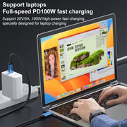 YCE-V292B 100W Type-C to Type-C with E-marker Full Function Data Cable, Length: 1.8m, YCE-V292B