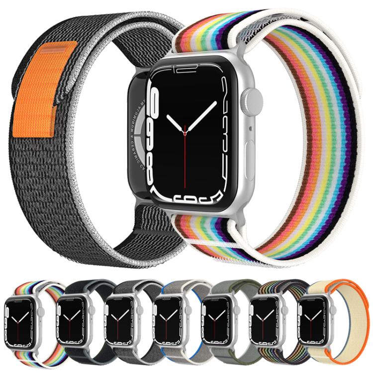 Cinturino per orologio xDfind in nylon a doppia sezione con passante, For Apple Watch 46mm / 49mm / 45mm / 44mm, For Apple Watch 42mm / 41mm / 40mm / 38mm