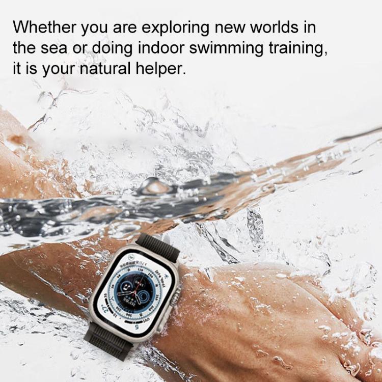 Cinturino per orologio xDfind in nylon a doppia sezione con passante, For Apple Watch 46mm / 49mm / 45mm / 44mm, For Apple Watch 42mm / 41mm / 40mm / 38mm