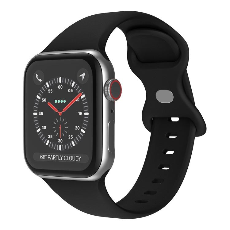 Cinturino per orologio in silicone con fibbia a farfalla xDfind, For Apple Watch 46mm / 49mm / 45mm / 44mm, For Apple Watch 42mm / 41mm / 40mm / 38mm