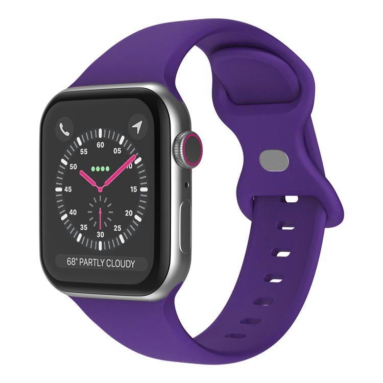 Cinturino per orologio in silicone con fibbia a farfalla xDfind, For Apple Watch 46mm / 49mm / 45mm / 44mm, For Apple Watch 42mm / 41mm / 40mm / 38mm