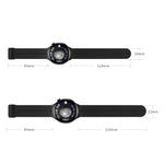 Cinturino per orologio in silicone nero con fibbia pieghevole e scanalatura piatta xDfind, 20mm, 22mm