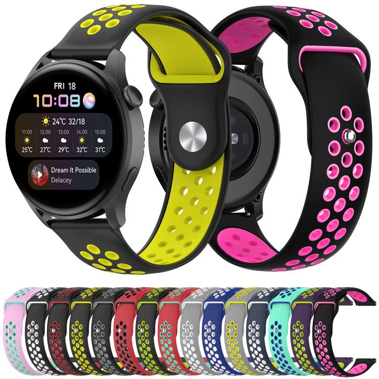 Cinturino per orologio xDfind in silicone bicolore, 20mm, 22mm
