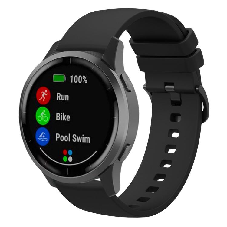 Cinturino per orologio xDfind in silicone piatto tinta unita, 20mm, 22mm