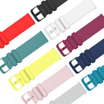 Cinturino per orologio xDfind in silicone piatto tinta unita, 20mm, 22mm