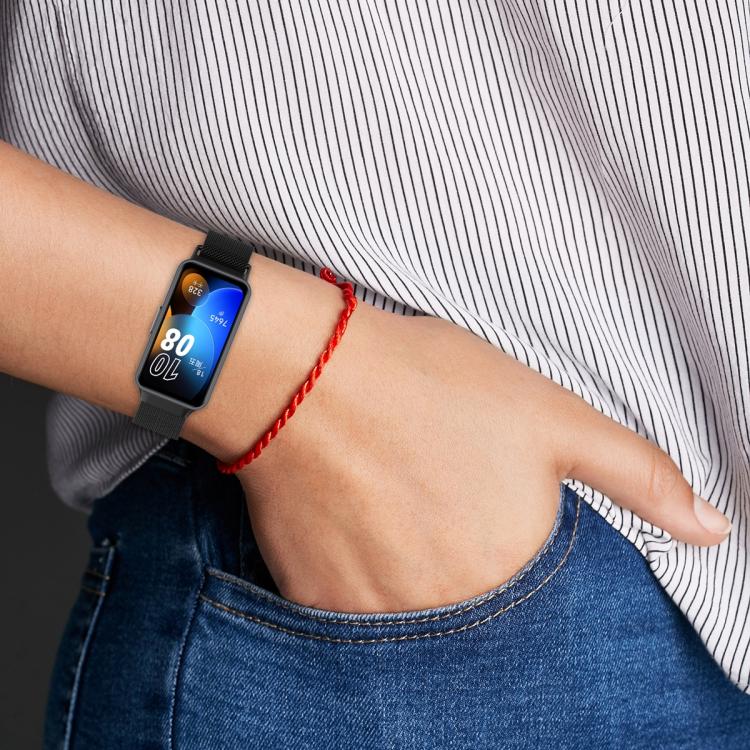 xDfind Cinturino per orologio in metallo milanese, For Huawei Band 10 / 9 / 8