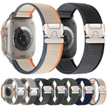 Cinturino per orologio in nylon con fibbia in titanio xDfind e bottone a pressione, For Apple Watch 46mm / 49mm / 45mm / 44mm, For Apple Watch 42mm / 41mm / 40mm / 38mm