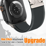 Cinturino per orologio in nylon con fibbia in titanio xDfind e bottone a pressione, For Apple Watch 46mm / 49mm / 45mm / 44mm, For Apple Watch 42mm / 41mm / 40mm / 38mm