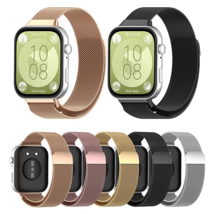 xDfind Cinturino per orologio in metallo milanese, For Huawei Watch Fit3 / Fit4 / Fit4 Pro