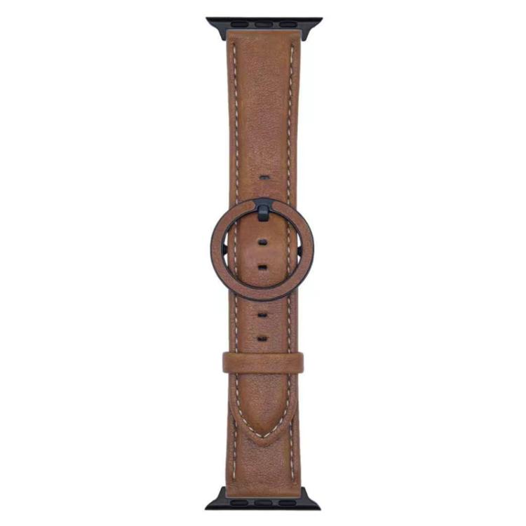 Cinturino per orologio in pelle con fibbia rotonda xDfind, For Apple Watch 46mm / 49mm / 45mm / 44mm, For Apple Watch 42mm / 41mm / 40mm / 38mm