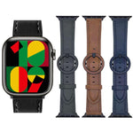 Cinturino per orologio in pelle con fibbia rotonda xDfind, For Apple Watch 46mm / 49mm / 45mm / 44mm, For Apple Watch 42mm / 41mm / 40mm / 38mm