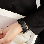 Cinturino per orologio in pelle con fibbia rotonda xDfind, For Apple Watch 46mm / 49mm / 45mm / 44mm, For Apple Watch 42mm / 41mm / 40mm / 38mm