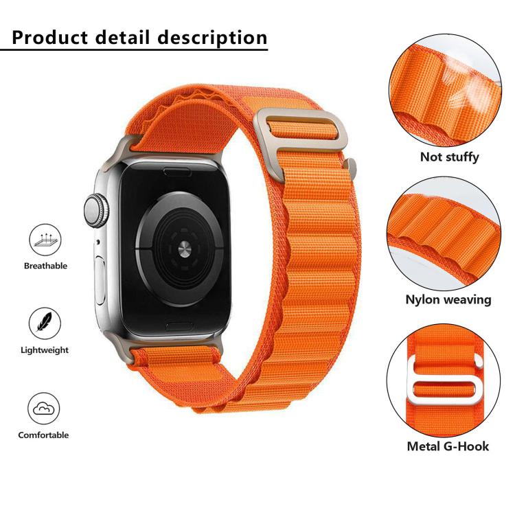 Cinturino per orologio in nylon xDfind Aline, For Apple Watch 46mm / 49mm / 45mm / 44mm, For Apple Watch 42mm / 41mm / 40mm / 38mm