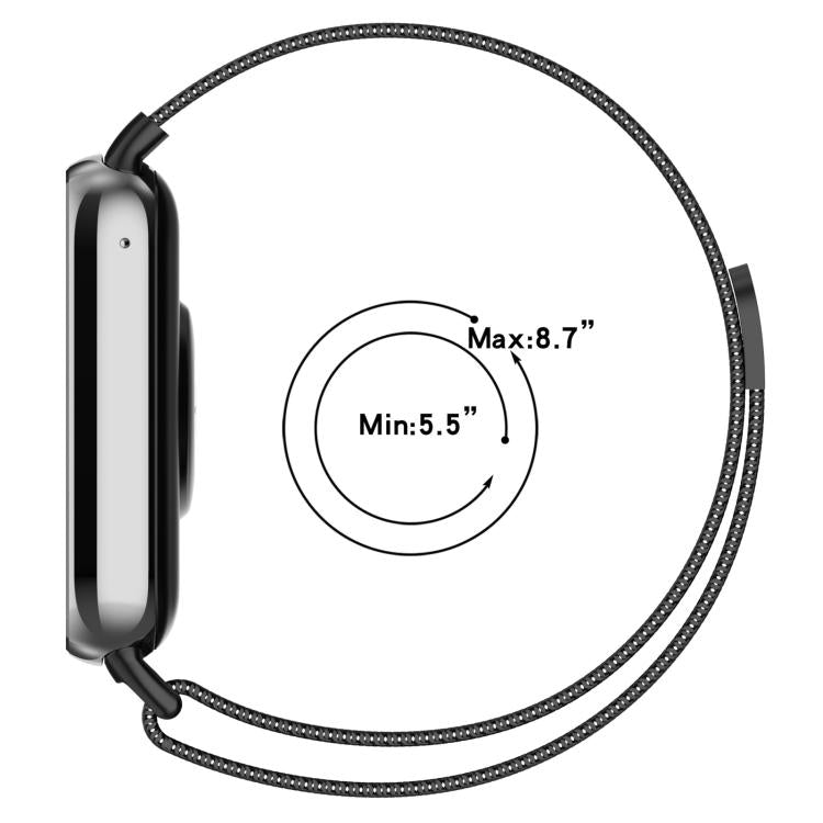 Cinturino per orologio xDfind Milan in maglia d'acciaio magnetica, For Xiaomi Band 10 Pro / 9 Pro / 8 Pro