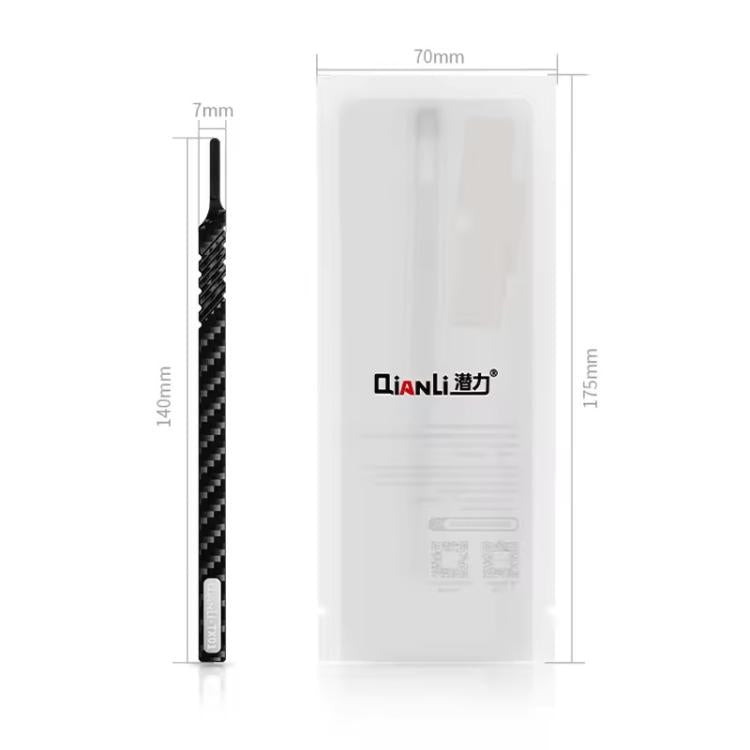 Manico universale per coltello QianLi TX01 in fibra di carbonio, antistatico e non magnetico., QianLi TX01