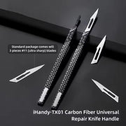 QianLi TX01 Carbon Fibre Non-Magnetic Anti-Static Universal Knife Handle, QianLi TX01