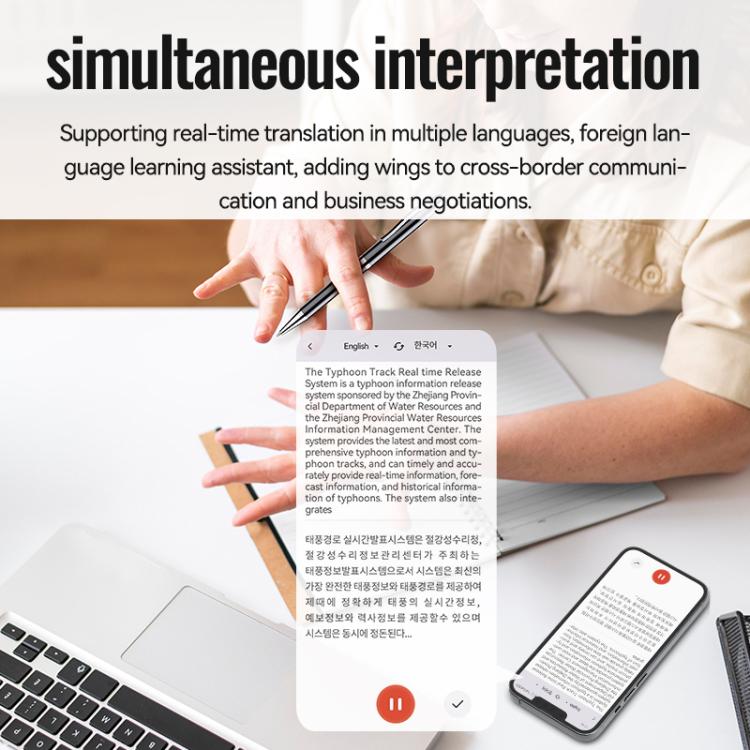 Penna JNN Q90A con registrazione vocale intelligente AI e controllo tramite app., 8GB, 16GB, 32GB, 64GB, 128GB