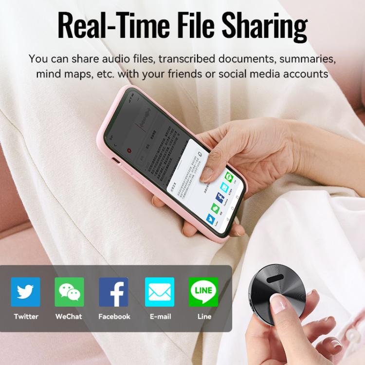 Registratore vocale portatile JNN A6 con AI e Bluetooth