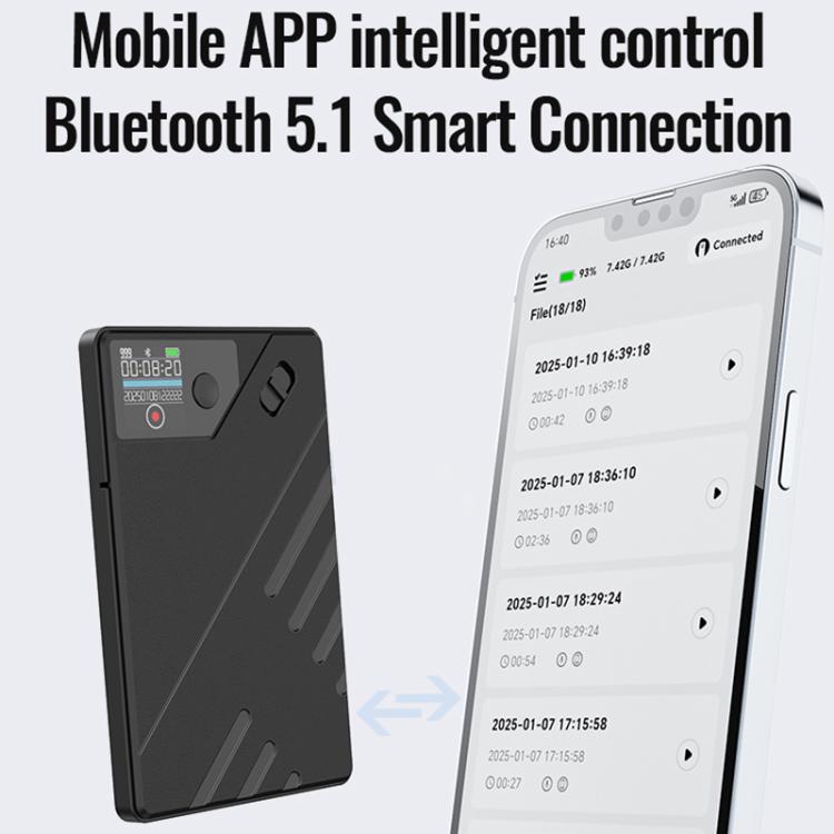Registratore vocale JNN A5 con display OLED e AI