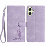 Custodia per telefono in similpelle con effetto piuma goffrato, piacevole al tatto., For Samsung Galaxy A57 5G, For Samsung Galaxy A37 5G, For Samsung Galaxy A06 5G