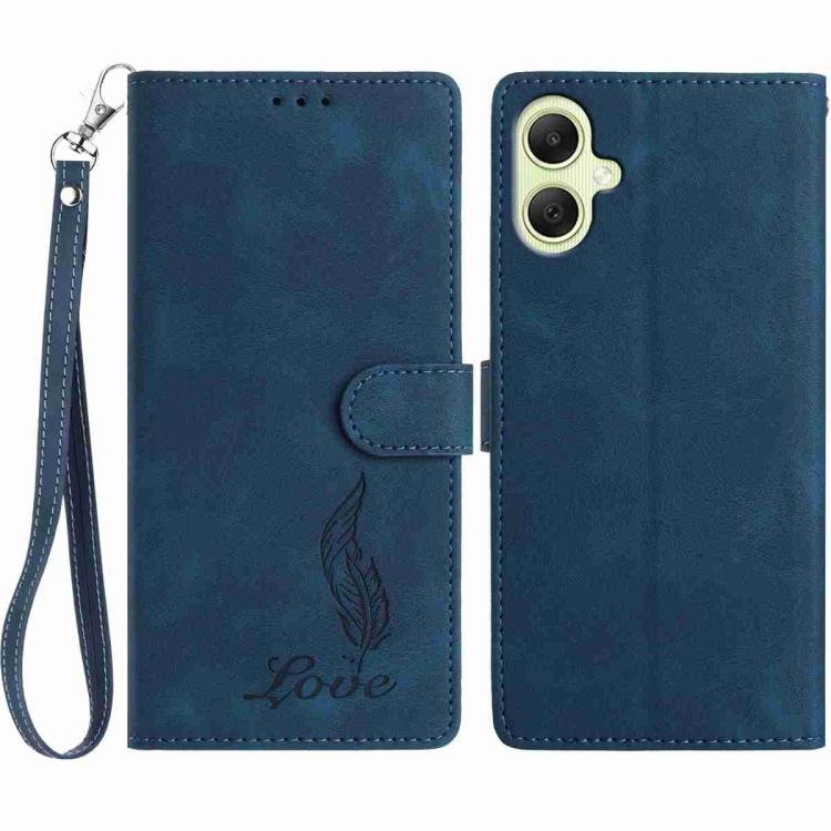 Custodia per telefono in similpelle con effetto piuma goffrato, piacevole al tatto., For Samsung Galaxy A57 5G, For Samsung Galaxy A37 5G, For Samsung Galaxy A06 5G