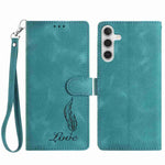 Custodia per telefono in similpelle con effetto piuma goffrato, piacevole al tatto., For Samsung Galaxy A55 5G, For Samsung Galaxy A35 5G, For Samsung Galaxy A25 5G