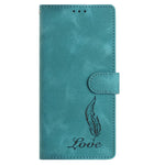 Custodia per telefono in similpelle con effetto piuma goffrato, piacevole al tatto., For Samsung Galaxy A55 5G, For Samsung Galaxy A35 5G, For Samsung Galaxy A25 5G