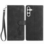 Custodia per telefono in similpelle con effetto piuma goffrato, piacevole al tatto., For Samsung Galaxy A55 5G, For Samsung Galaxy A35 5G, For Samsung Galaxy A25 5G